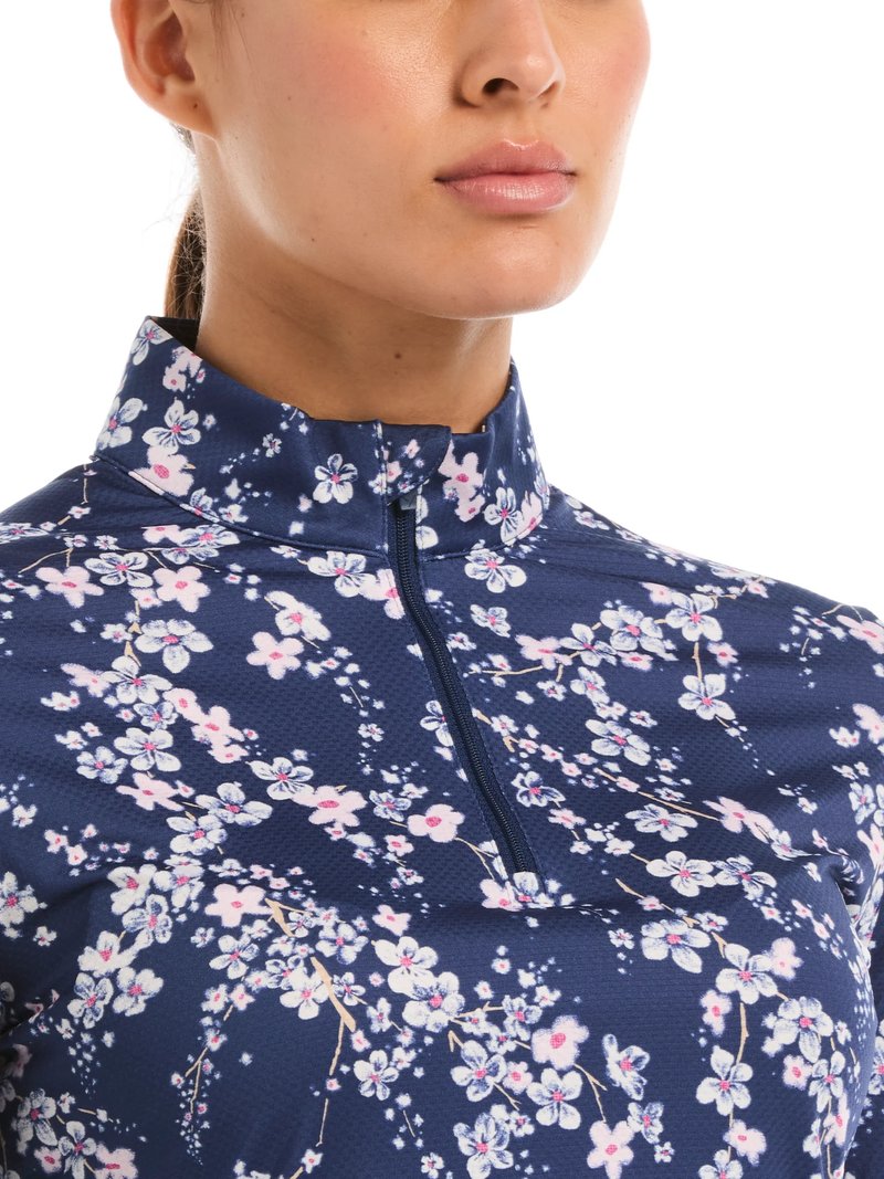 Callaway Snowy Floral dam sweatshirt, blue depths