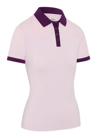 Callaway Colourblock Rib dam polo, cherry blossom