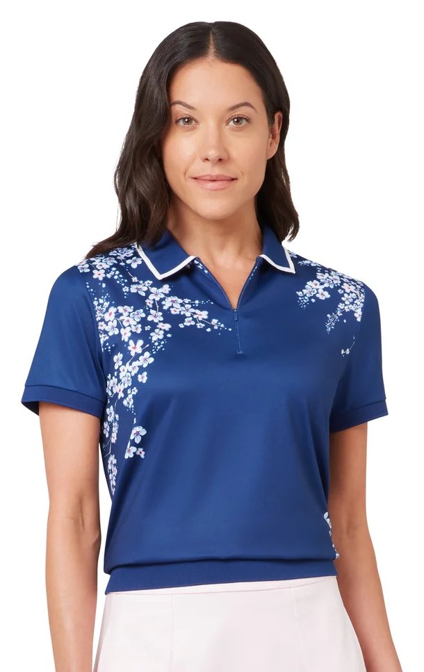Callaway Floral Blossom dam polo, blue depths