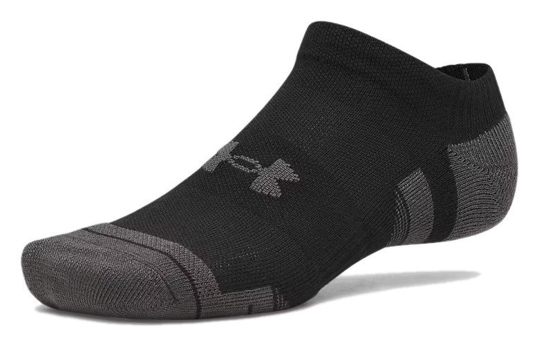 Under Armour Performance Tech No Show herr strumpor, 3pack, svart