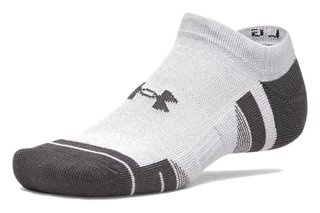 Under Armour Performance Tech No Show unisex strumpor, 3pack, mod gray/white/jet gray