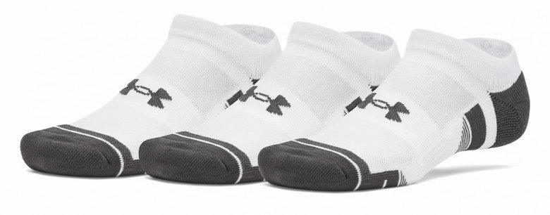 Under Armour Performance Tech No Show unisex strumpor, 3pack, vita