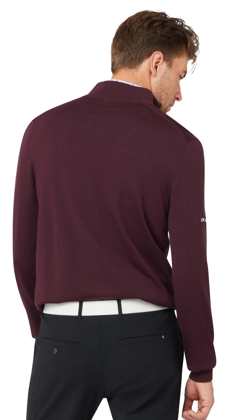 Callaway 1/4 Blended Merino herr tröja, italian plum