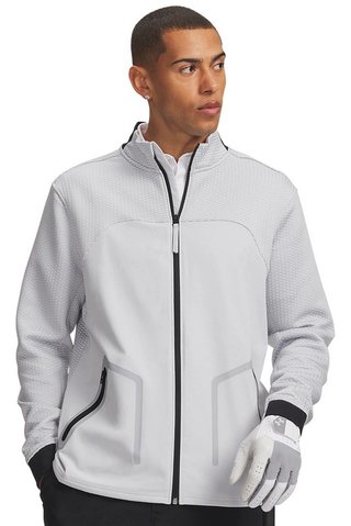 Under Armour Drive Pro Hybrid FZ herr sweatshirt, halo grå/vit