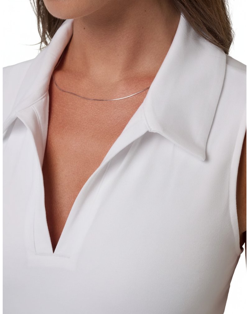 Travis Mathew Skyloft Light Sleeveless dam polo, vit