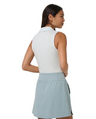 Travis Mathew Skyloft Light Sleeveless dam polo, heather cloudwash
