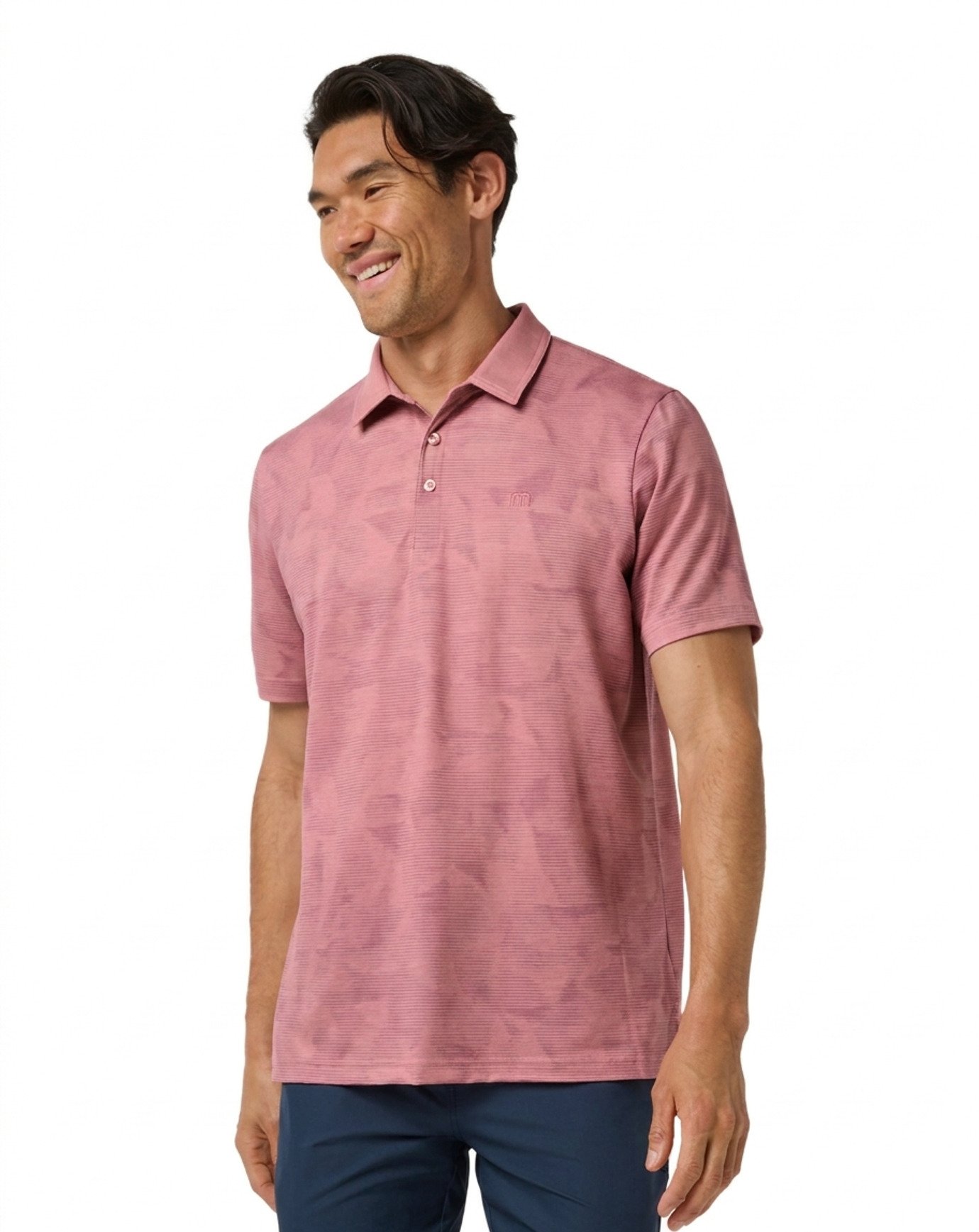Travis Mathew Featherweight Backnine herr polo, mauveglow