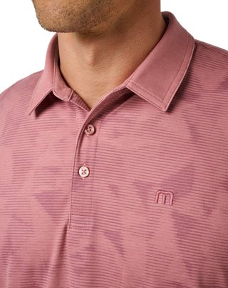 Travis Mathew Featherweight Backnine herr polo, mauveglow