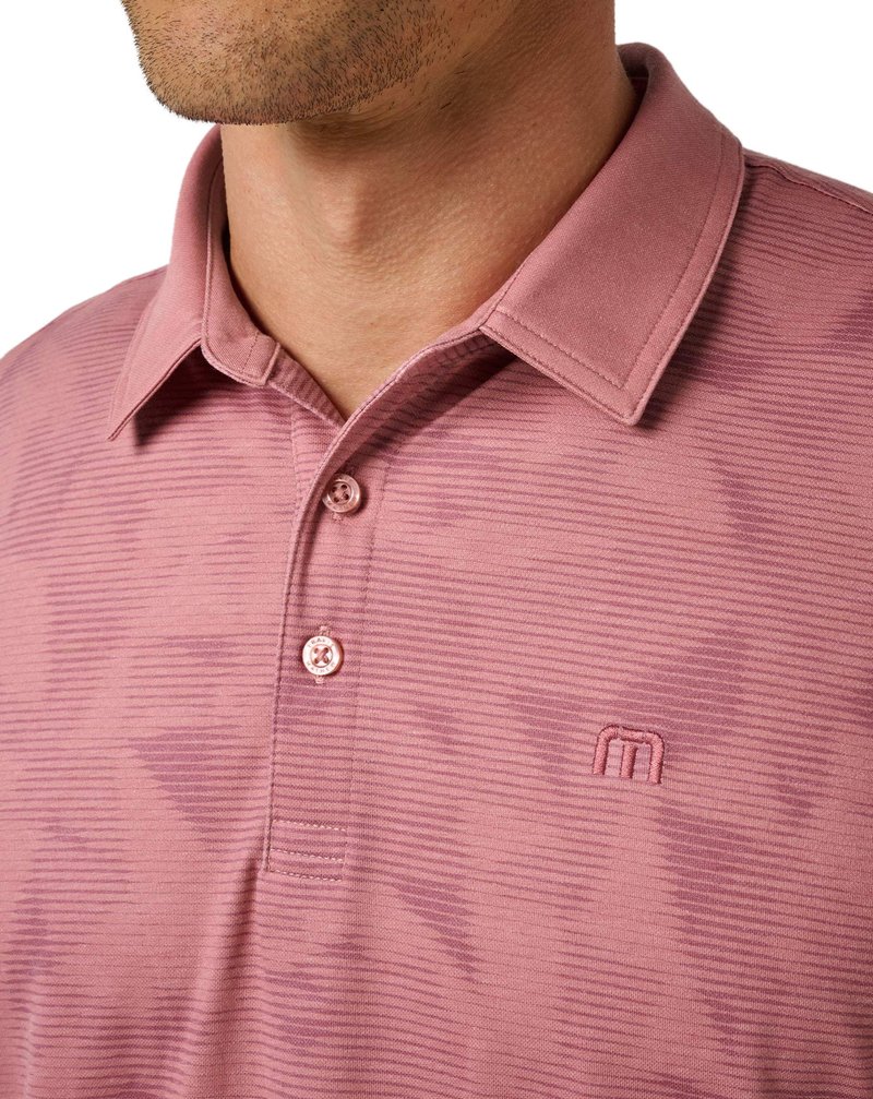 Travis Mathew Featherweight Backnine herr polo, mauveglow