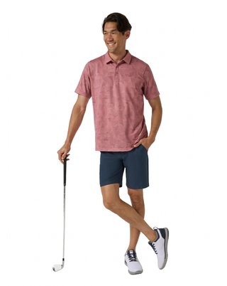 Travis Mathew Featherweight Backnine herr polo, mauveglow