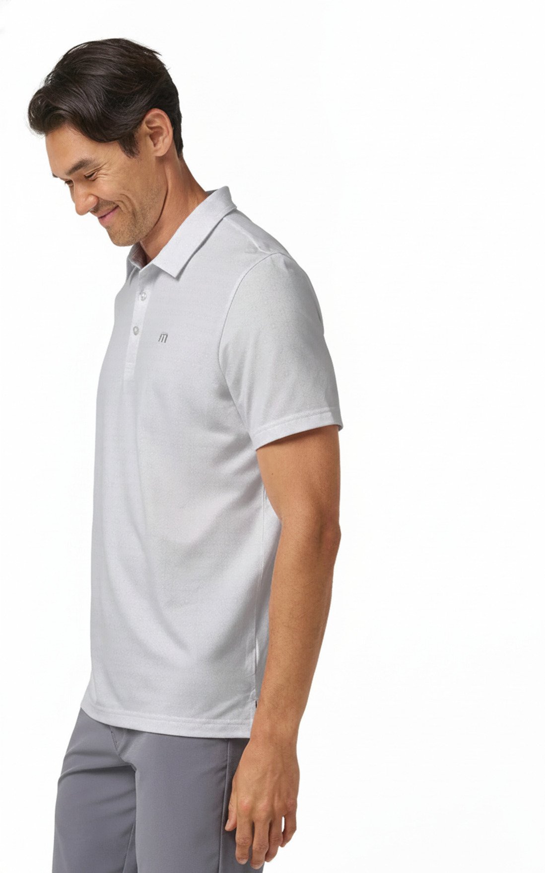 Travis Mathew Featherweight Trophy Ready herr polo, vit
