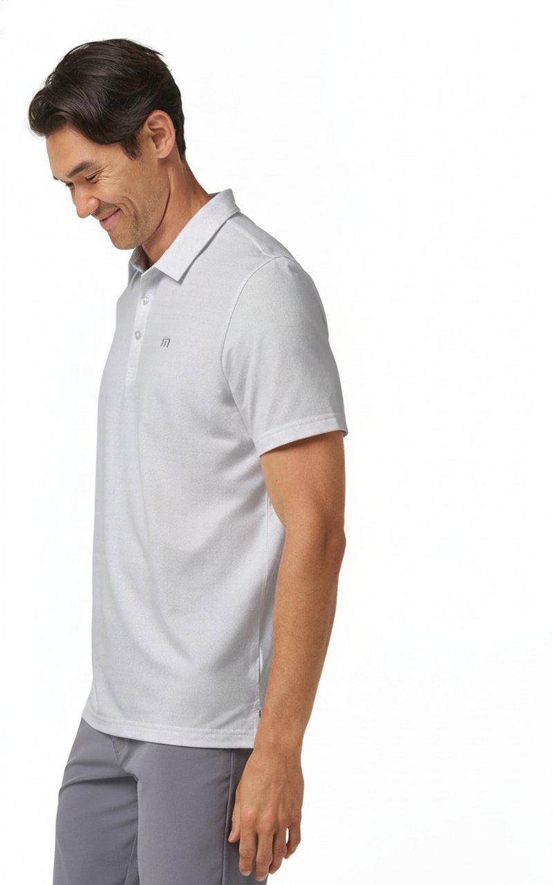 Travis Mathew Featherweight Trophy Ready herr polo, vit