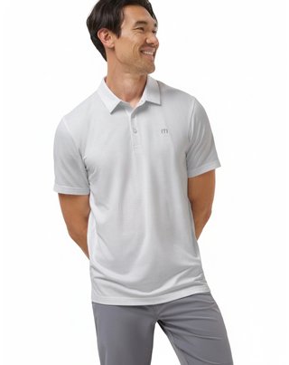Travis Mathew Featherweight Trophy Ready herr polo, vit