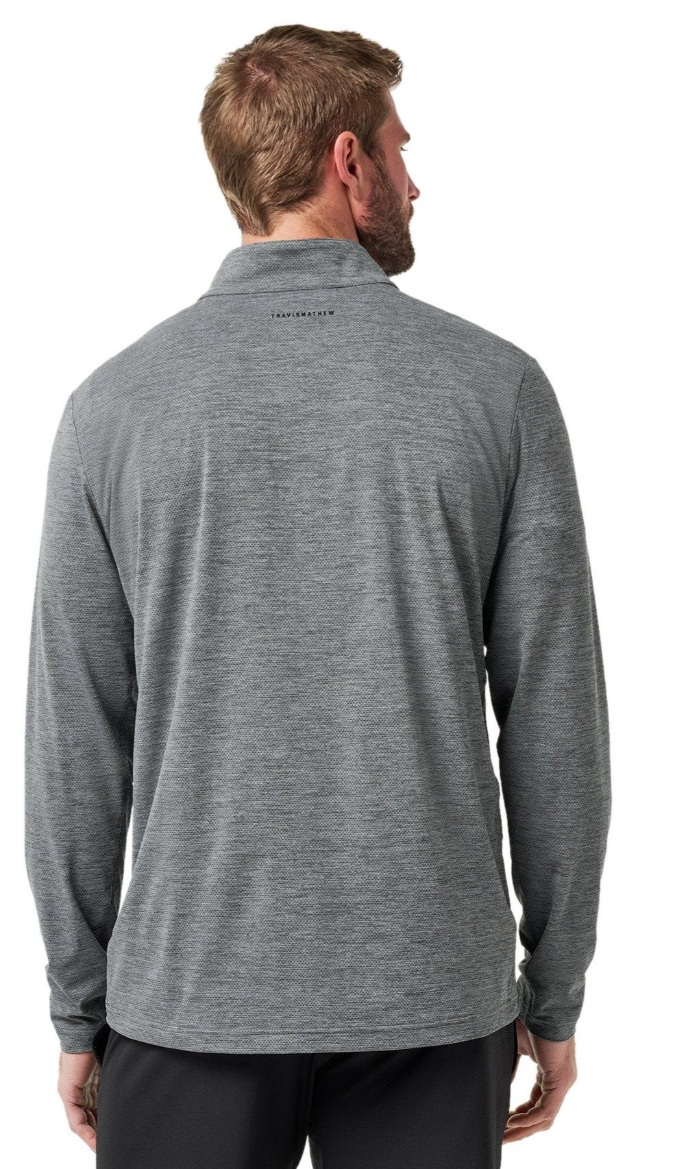 Travis Mathew Heater Pro 1/4Zip herr sweatshirt, heather grey