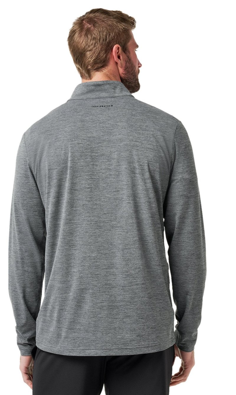 Travis Mathew Heater Pro 1/4Zip herr sweatshirt, heather grey