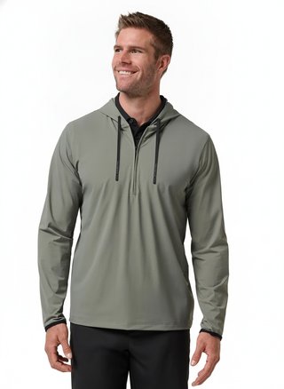 Travis Mathew Hero Hour Tech herr hoodie, dark olive