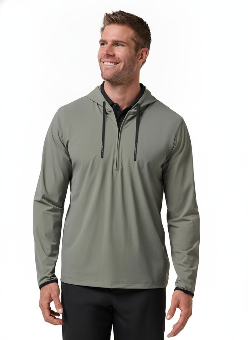 Travis Mathew Hero Hour Tech herr hoodie, dark olive