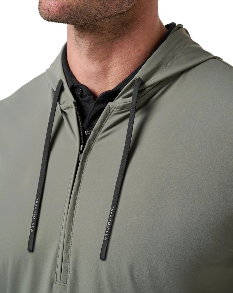 Travis Mathew Hero Hour Tech herr hoodie, dark olive