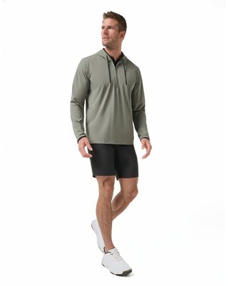 Travis Mathew Hero Hour Tech herr hoodie, dark olive