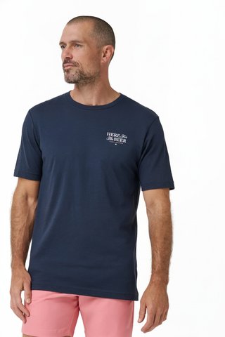 Travis Mathew Stout Standard herr T-Shirt, total eclipse