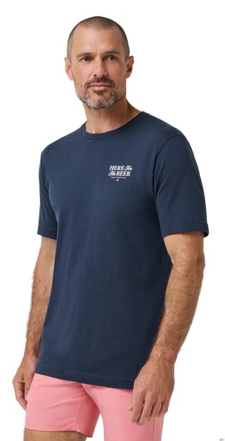 Travis Mathew Stout Standard herr T-Shirt, total eclipse