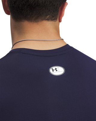 Under Armour HeatGear herr kompressionströja, midnight navy/vit