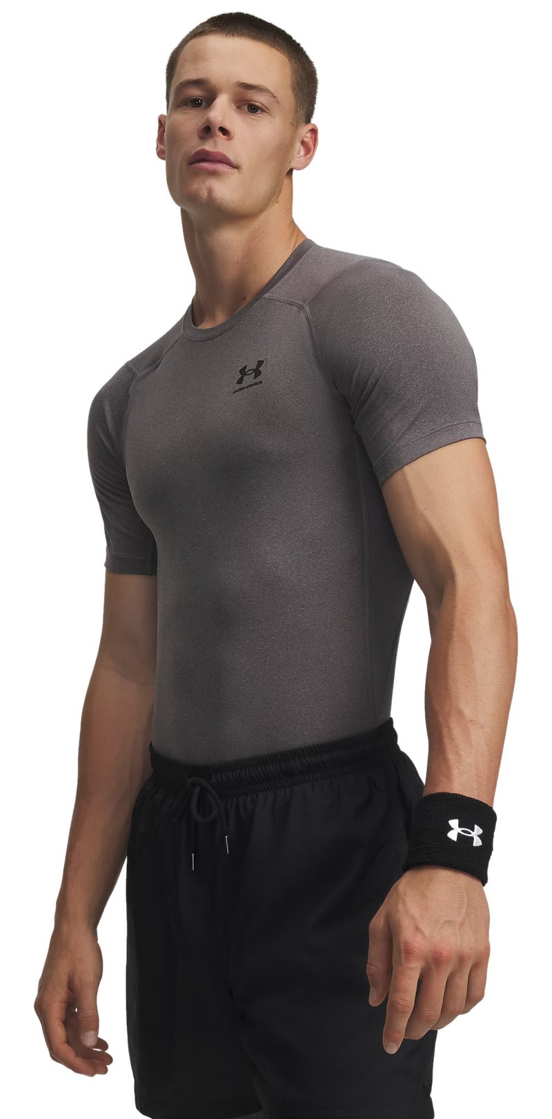 Under Armour HeatGear herr kompressionströja, carbon heather