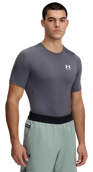 Under Armour HeatGear herr kompressionströja, castlerock/vit