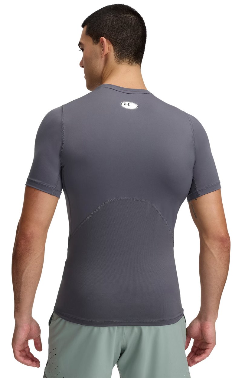 Under Armour HeatGear herr kompressionströja, castlerock/vit