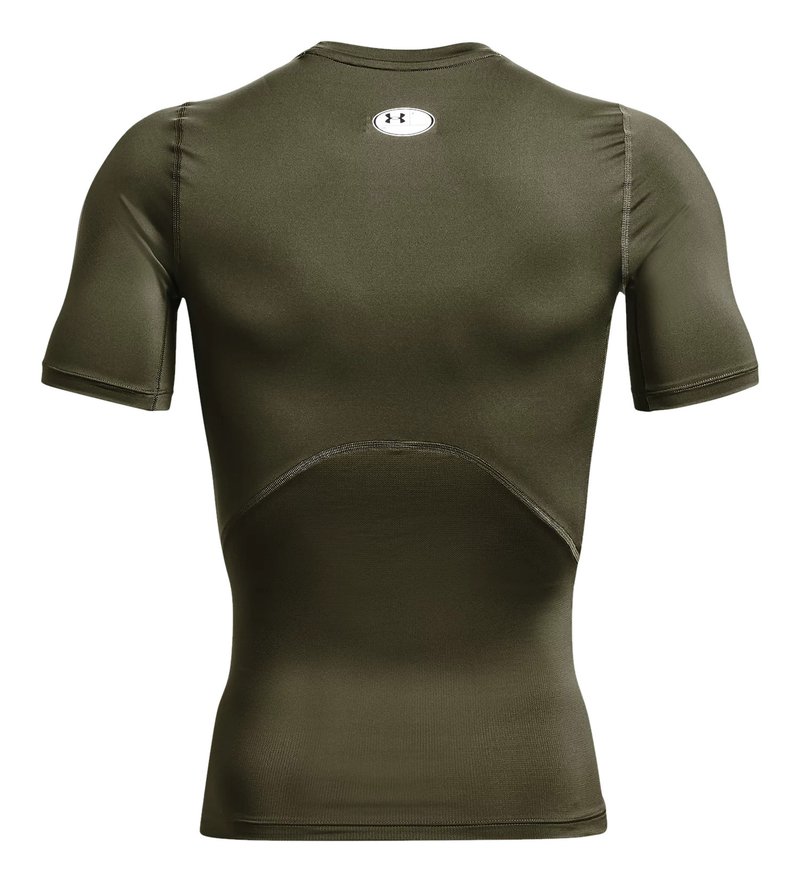 Under Armour HeatGear herr kompressionströja, marine OD green/vit