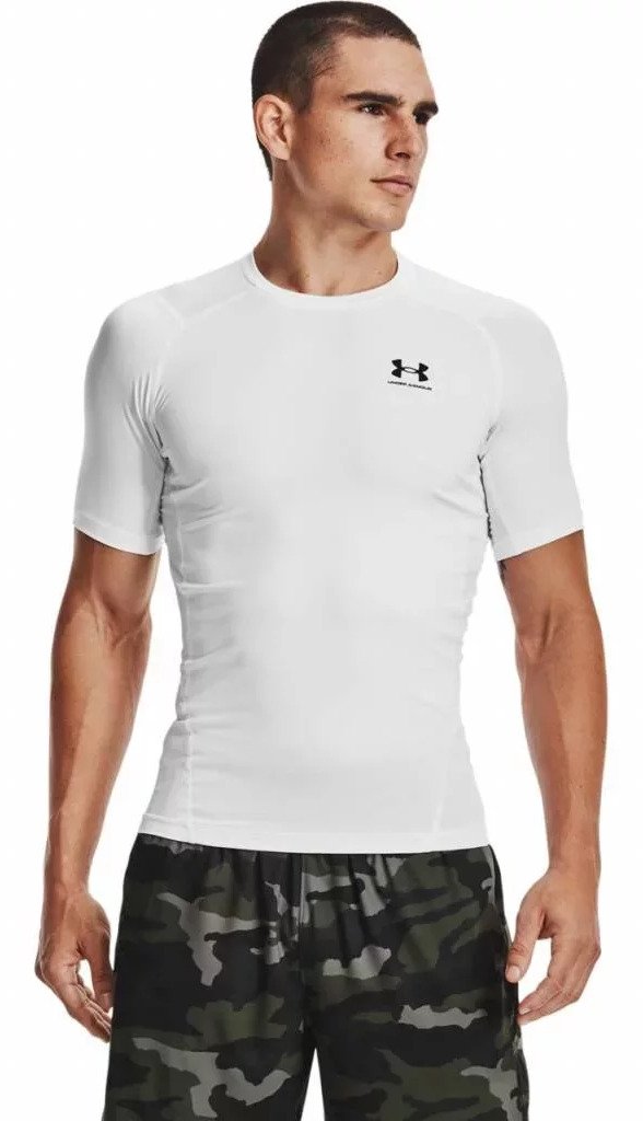 Under Armour HeatGear herr kompressionströja, vit