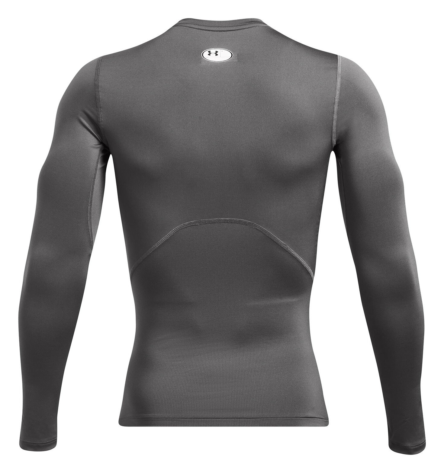 Under Armour HeatGear herr kompressionsshirt lång ärm, castlerock/vit