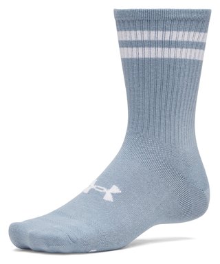 Under Armour Essential Crew unisex strumpor (6 pack), blue fog/blue wind/vit