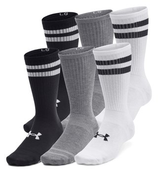 Under Armour Essential Crew unisex strumpor (6 pack), vit/svart