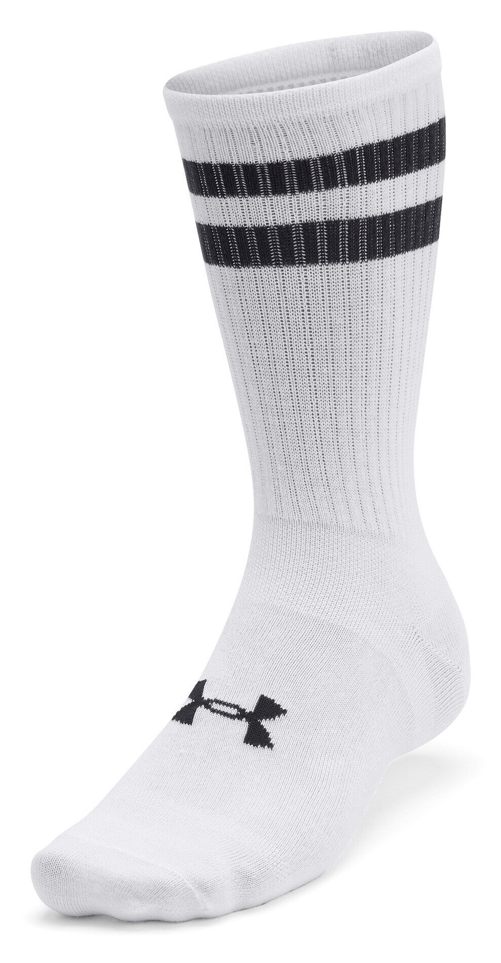 Under Armour Essential Crew unisex strumpor (6 pack), vit/svart