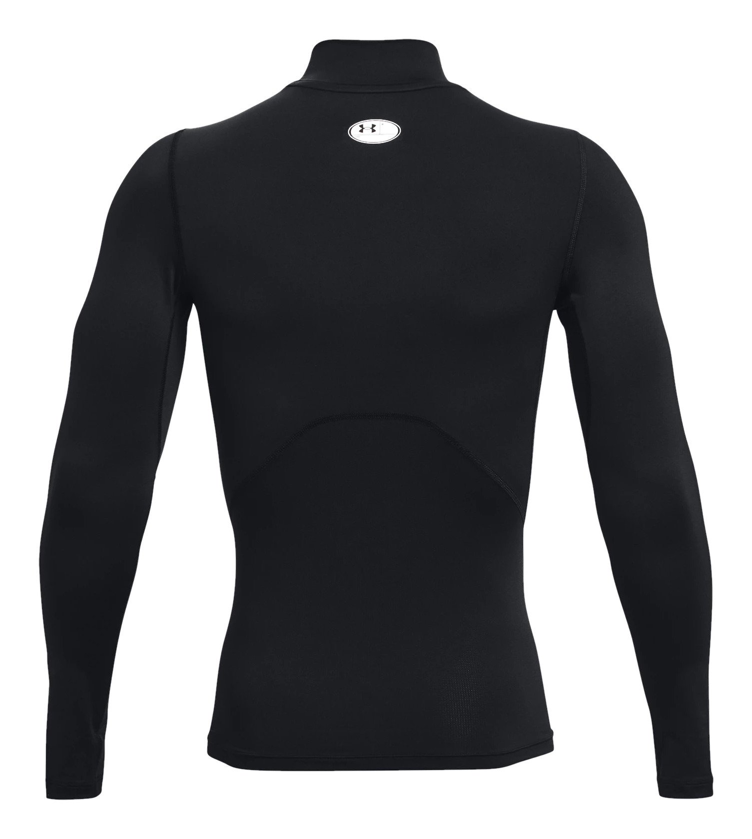 Under Armour HeatGear Comp Mock herr kompressionsträja med lång ärm, svart/vit