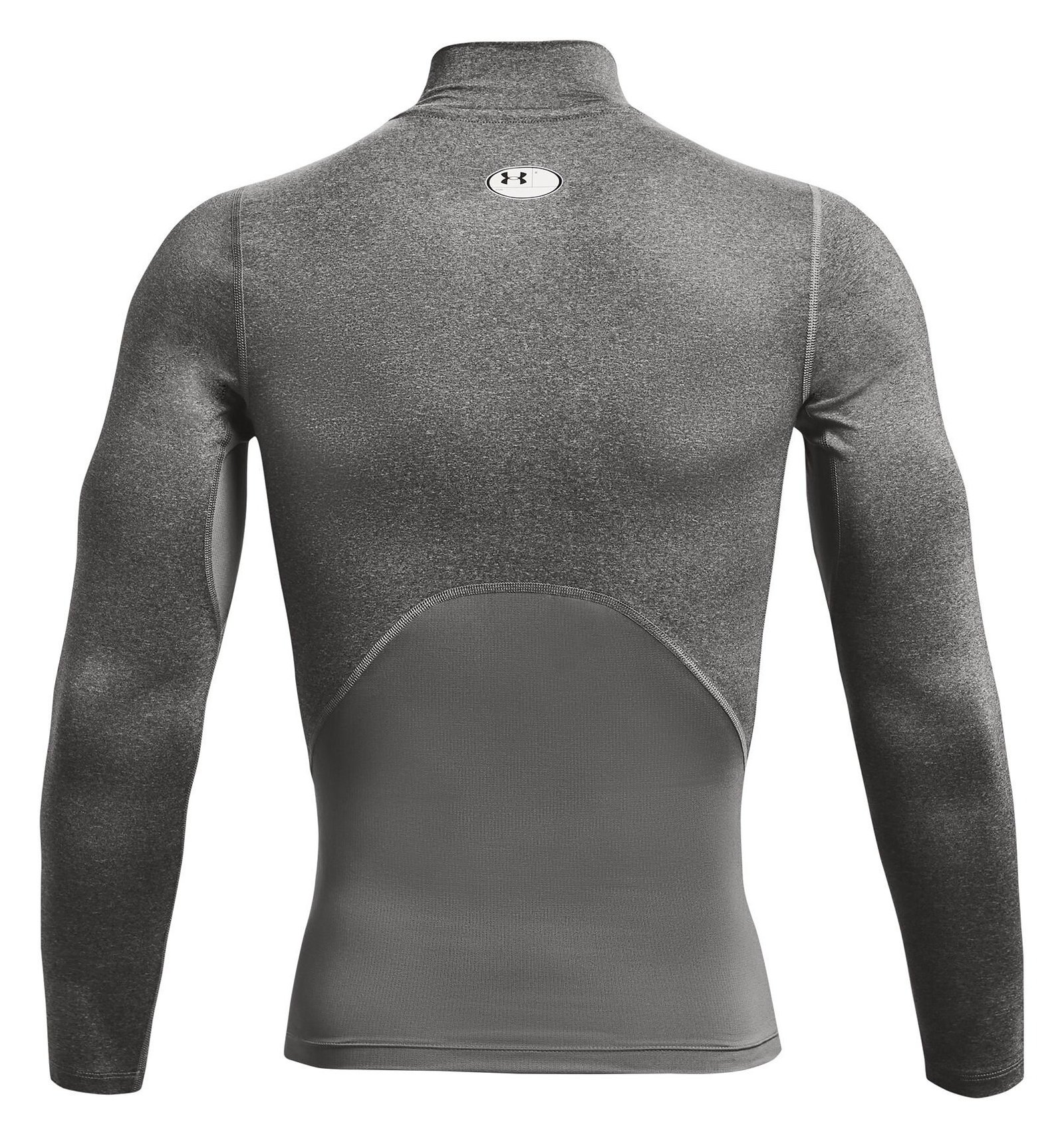 Under Armour HeatGear Comp Mock herr kompressionsträja lång ärm, carbon heather/svart