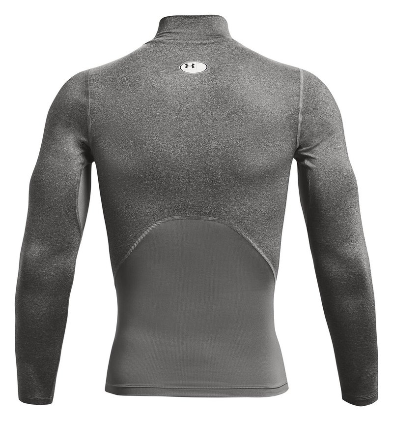 Under Armour HeatGear Comp Mock herr kompressionsträja lång ärm, carbon heather/svart