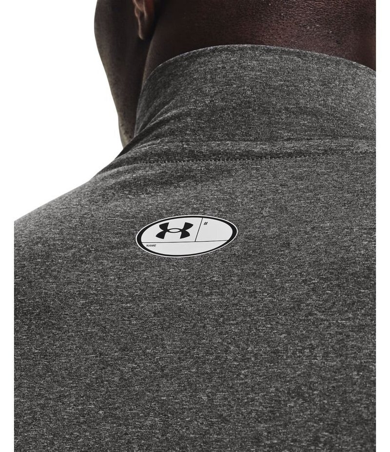 Under Armour HeatGear Comp Mock herr kompressionsträja lång ärm, carbon heather/svart