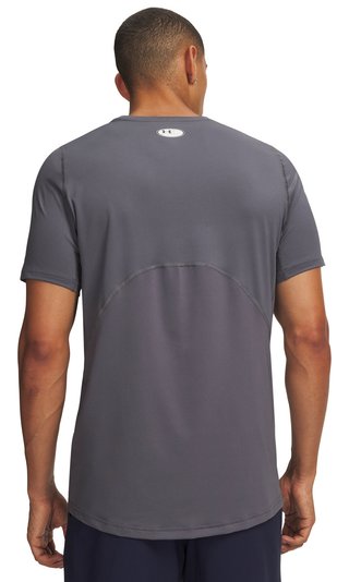 Under Armour HeatGear Fitted S herr t-shirt, castlerock/vit