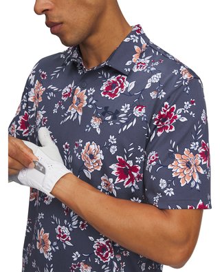 Under Armour Matchplay Printed herr polo, downpour gray