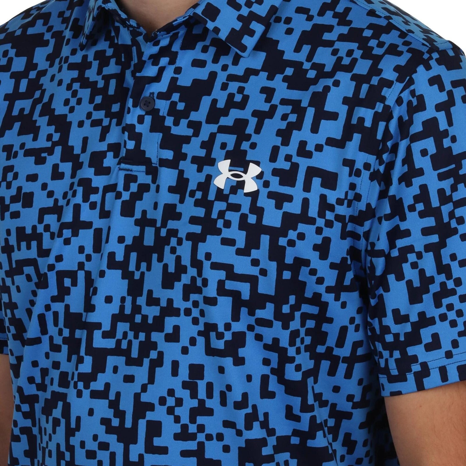 Under Armour T2G Printed herr polo, blue atlantis