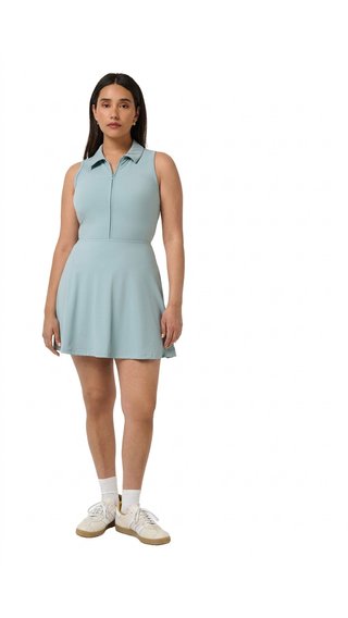 Travis Mathew Moveknit Sleeveless Polo dam klänning, slate
