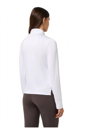 Travis Mathew Skyloft Light Zip longsleeve dam polo, vit