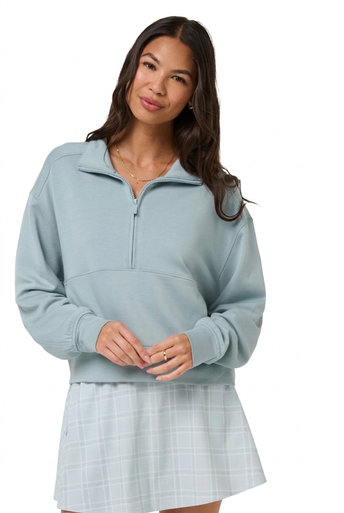 Travis Mathew Skyloft Soft Half Zip Pullover dam sweatshirt, slate
