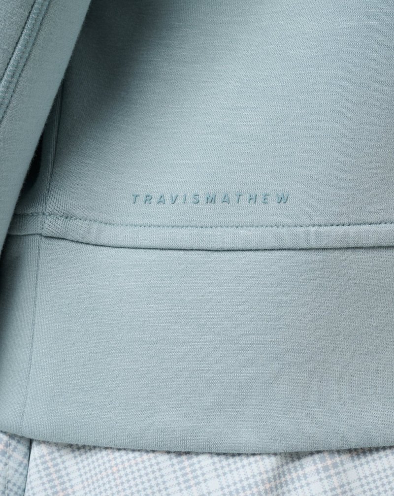 Travis Mathew Skyloft Soft Half Zip Pullover dam sweatshirt, slate