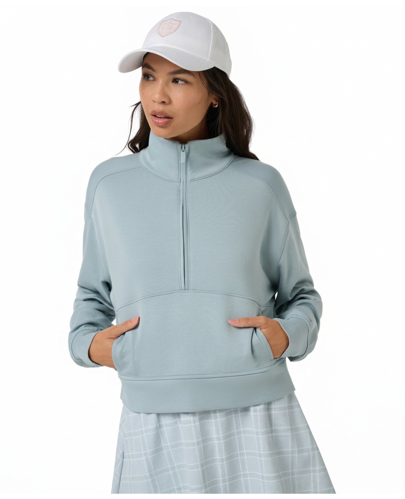 Travis Mathew Skyloft Soft Half Zip Pullover dam sweatshirt, slate
