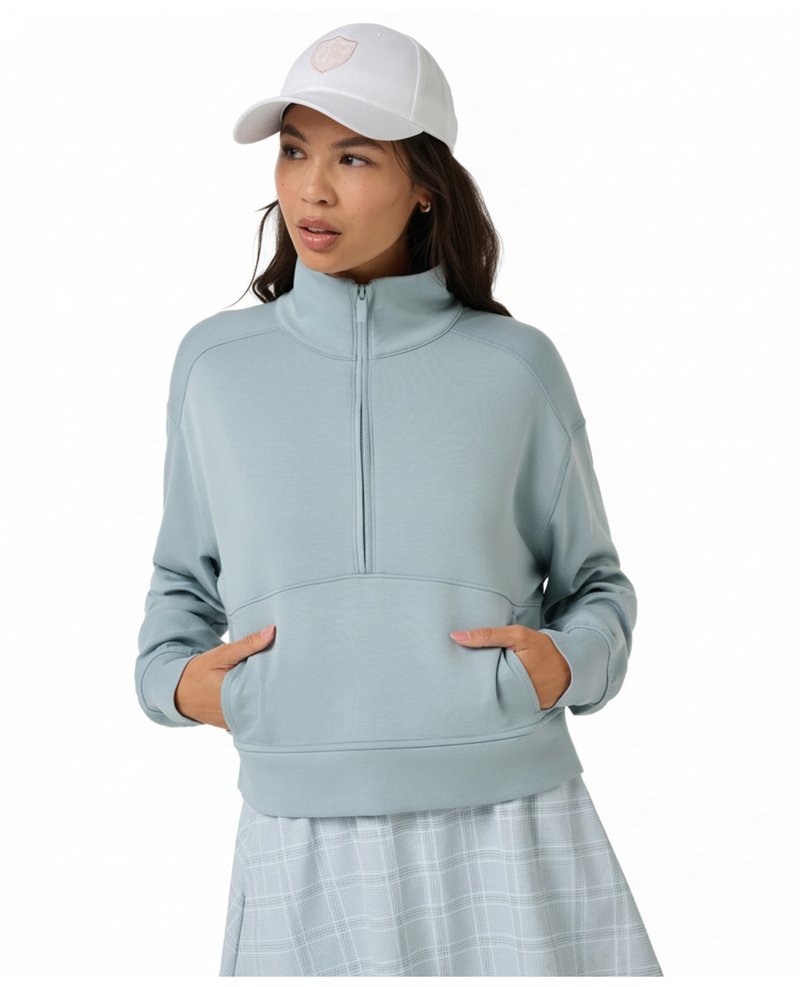 Travis Mathew Skyloft Soft Half Zip Pullover dam sweatshirt, slate