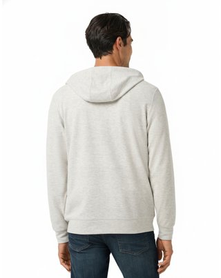 Travis Mathew Cloud Sweater Full Zip herr hoodie sweatshirt, heather grey