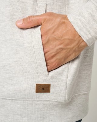 Travis Mathew Cloud Sweater Full Zip herr hoodie sweatshirt, heather grey